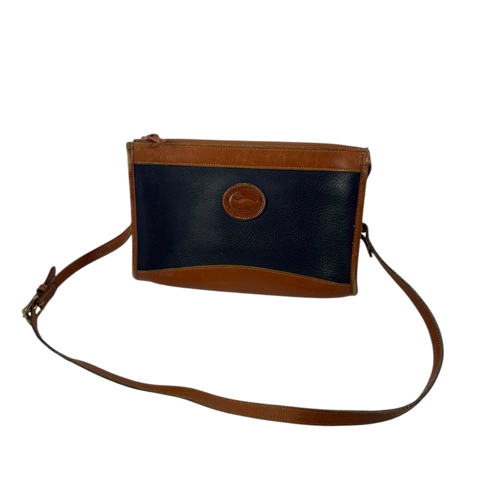 Dooney & Bourke Navy and Tan Crossbody Bag